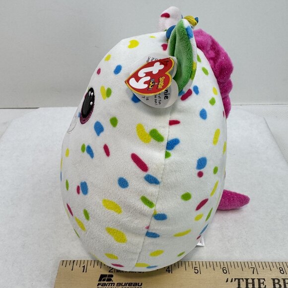 Ty Squish A Boos Harmonie Unicorn Plush Toy 8" Multicolor Dot Pattern Confetti - Picture 13 of 15
